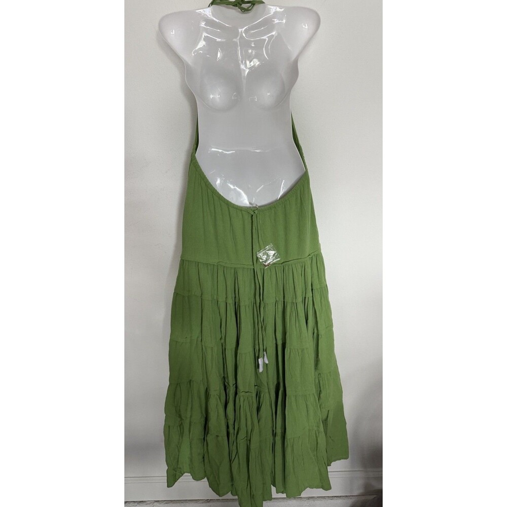 Revolve x Free People Somewhere Sunny Maxi Dress XS in Kiwi Green Boho NWOT New - Picture 6 of 11